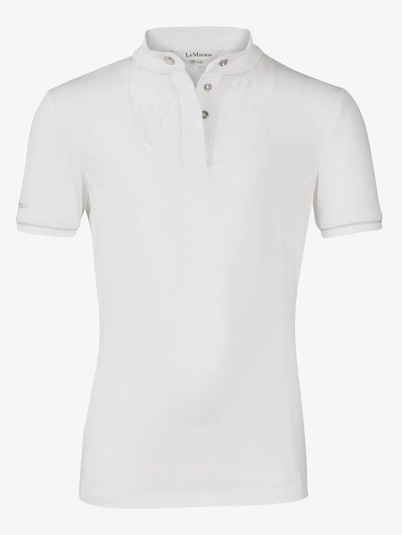 LeMieux Youth Show Shirt with Bib White/White